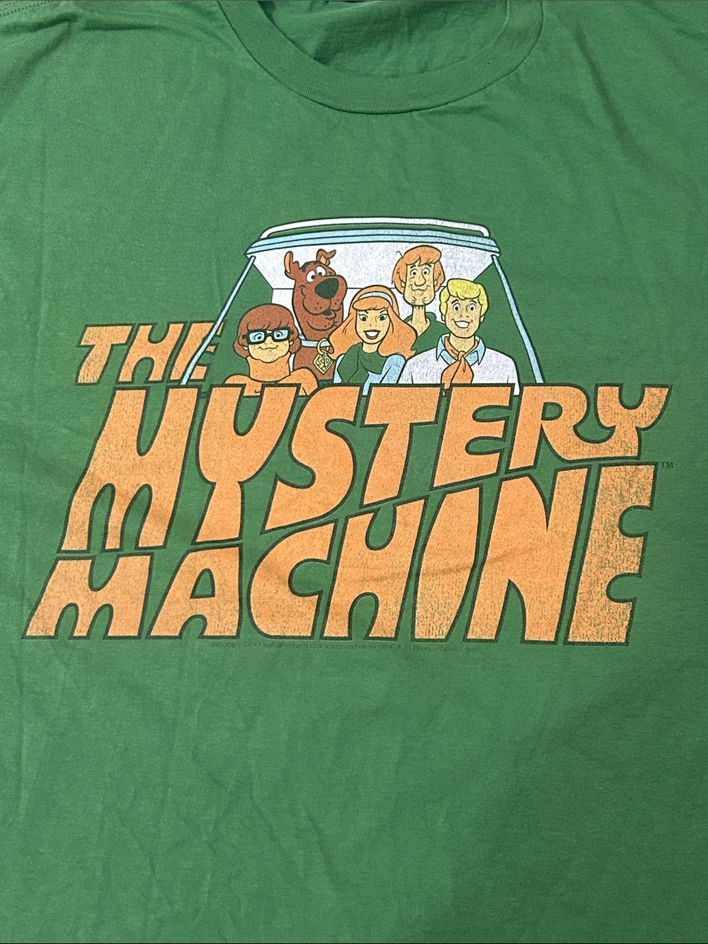 Scooby-Doo "The Mystery Machine" Green Vintage Graphic Tee Sz L - Picture 2 of 6